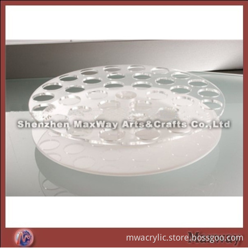 Round Desktop Clear Acrylic Cosmetic Holder Rack